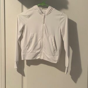 Athleta Girl White Zip-Up Jacket